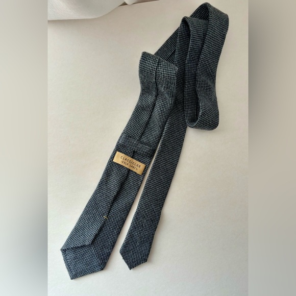 Class Club Gold Label wool grey black tie - Picture 2 of 4
